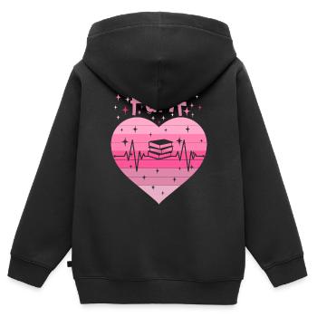 5. Geburtstag Lesen Bücher Buch Mädchen Tochter - Kinder Premium Organic Zip Hoodie - Schwarz - Hinten - AI Model Kid Male (0cm)