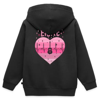 8. Geburstag Gitarre Gitaristin Mädchen Tochter - Kinder Premium Organic Zip Hoodie - Schwarz - Hinten - AI Model Kid Male (0cm)