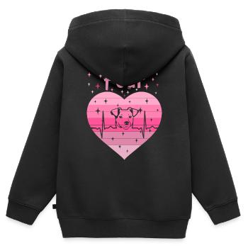 4. Geburtstag Hund Frauchen Mädchen Tochter - Kinder Premium Organic Zip Hoodie - Schwarz - Hinten - AI Model Kid Male (0cm)