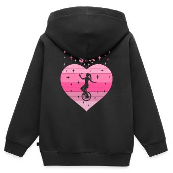 6. Geburtstag Einrad fahren Mädchen Tochter - Kinder Premium Organic Zip Hoodie - Schwarz - Hinten - AI Model Kid Male (0cm)