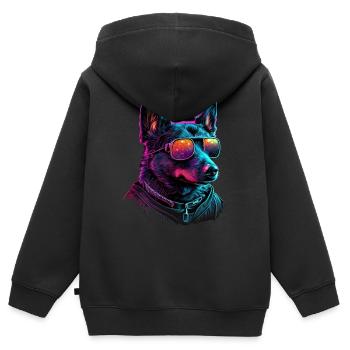 Australian Cattle Dog Dogs Australian Cattle Dogs - Kids Premium Organic Zip-up Hoodie - black - Back - AI Model Kid Male (0cm)