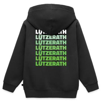 Lützerath Demo Umweltaktivst Geschenk - Kinder Premium Organic Zip Hoodie - Schwarz - Hinten - AI Model Kid Male (0cm)