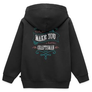 Saying dog owner funny bull terrier gift idea - Kids Premium Organic Zip-up Hoodie - black - Back - AI Model Kid Male (0cm)