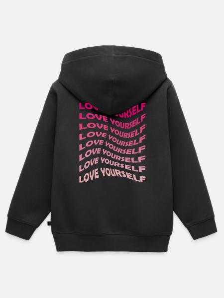 Sich selbst lieben - Kinder Premium Organic Zip Hoodie - Schwarz