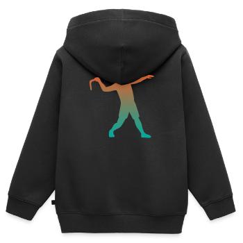 Bumerang Werfen Sportbumerang Werfer Geschenk - Kinder Premium Organic Zip Hoodie - Schwarz - Hinten - AI Model Kid Male (0cm)