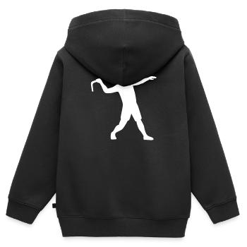 Bumerang Werfen Sportbumerang Werfer Geschenk - Kinder Premium Organic Zip Hoodie - Schwarz - Hinten - AI Model Kid Male (0cm)