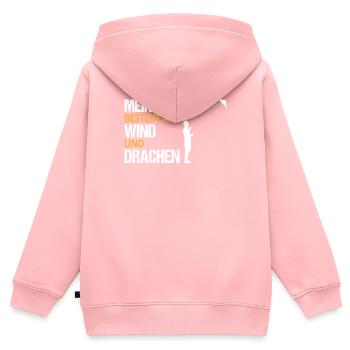 Drachenfliegen Spruch Drachensteigen Geschenk - Kinder Premium Organic Zip Hoodie - Rosa - Hinten - AI Model Kid Female (0cm)