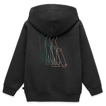 Skater Skateboard Fahrer Skateboardfahrer Retro - Kinder Premium Organic Zip Hoodie - Schwarz - Hinten - AI Model Kid Male (0cm)