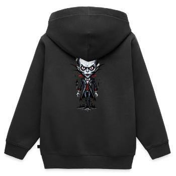Ein großköpfiger Vampir 9 - Kinder Premium Organic Zip Hoodie - Schwarz - Hinten - AI Model Kid Male (0cm)