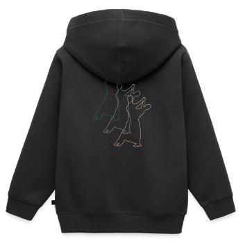 Tanzende Paare Eleganz und Synchronität - Kinder Premium Organic Zip Hoodie - Schwarz - Hinten - AI Model Kid Male (0cm)