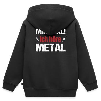 Metal Ignoranz Starkes Statement Musik Geschenk - Kinder Premium Organic Zip Hoodie - Schwarz - Hinten - AI Model Kid Male (0cm)