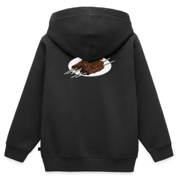 Schaschlik Ästhetik: Serviert & Stilvoll - Kinder Premium Organic Zip Hoodie - Schwarz - Hinten - AI Model Kid Male (0cm)
