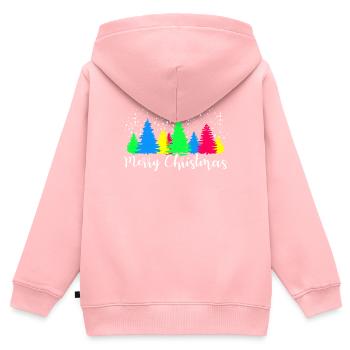 Colorful Fir Forest Glowly Night Art - Kids Premium Organic Zip-up Hoodie - rose - Back - AI Model Kid Female (0cm)