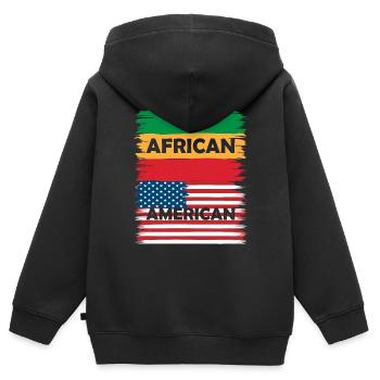 Einheit in Vielfalt Flaggen Motiv Kunst - Kinder Premium Organic Zip Hoodie - Schwarz - Hinten - AI Model Kid Male (0cm)