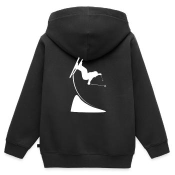 Sky Freestyle – L’art de voler - Sweat Premium à capuche zippé enfant bio - noir - Dos - AI Model Kid Male (0cm)