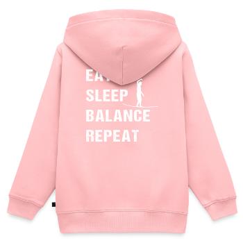Mastering the balance of everyday life - Kids Premium Organic Zip-up Hoodie - rose - Back - AI Model Kid Female (0cm)