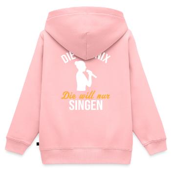 Innocent Singing Singer - Gift - Kids Premium Organic Zip-up Hoodie - rose - Back - AI Model Kid Female (0cm)