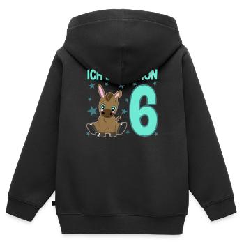 Six-year anniversary donkey party mood - Kids Premium Organic Zip-up Hoodie - black - Back - AI Model Kid Male (0cm)