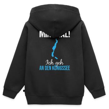 Königssee Decision - ! - Kids Premium Organic Zip-up Hoodie - black - Back - AI Model Kid Male (0cm)