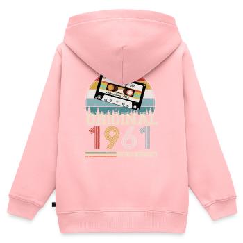 Jahrgang 1961 63 Jahre Jubiläumsgeschenk - Kinder Premium Organic Zip Hoodie - Rosa - Hinten - AI Model Kid Female (0cm)