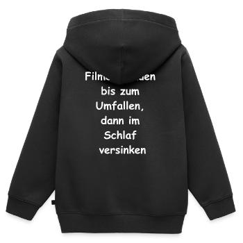 Sleepless Gift - Kids Premium Organic Zip-up Hoodie - black - Back - AI Model Kid Male (0cm)