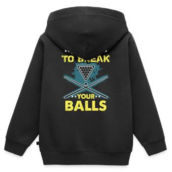 Billardspieler Geschenk Billard Queue Billardtisch - Kinder Premium Organic Zip Hoodie - Schwarz - Hinten - AI Model Kid Male (0cm)