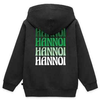 Hannoi Hanover Dialect Gift - Kids Premium Organic Zip-up Hoodie - black - Back - AI Model Kid Male (0cm)