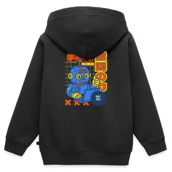 Japan - Roboter - How to use AI - Kinder Premium Organic Zip Hoodie - Schwarz - Hinten - AI Model Kid Male (0cm)