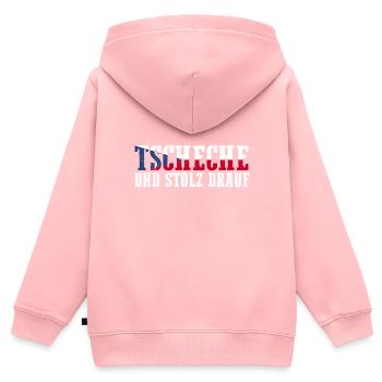 Tschechen Tschechisch Tschechien - Kinder Premium Organic Zip Hoodie - Rosa - Hinten - AI Model Kid Female (0cm)