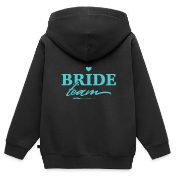 Team Braut - Kinder Premium Organic Zip Hoodie - Schwarz - Hinten - AI Model Kid Male (0cm)