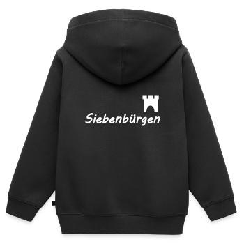 Ausflug nach Transylvania - Kinder Premium Organic Zip Hoodie - Schwarz - Hinten - AI Model Kid Male (0cm)