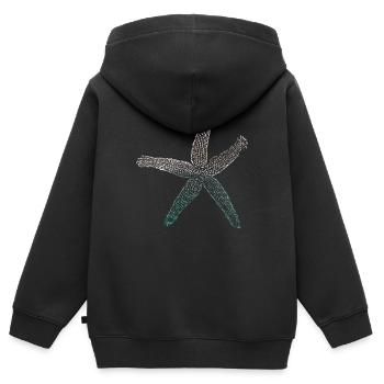 étoile de mer - Sweat Premium à capuche zippé enfant bio - noir - Dos - AI Model Kid Male (0cm)