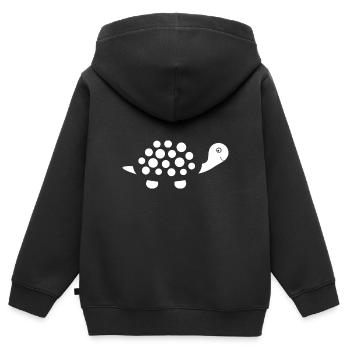Schildkröten Schildkröten - Kinder Premium Organic Zip Hoodie - Schwarz - Hinten - AI Model Kid Male (0cm)
