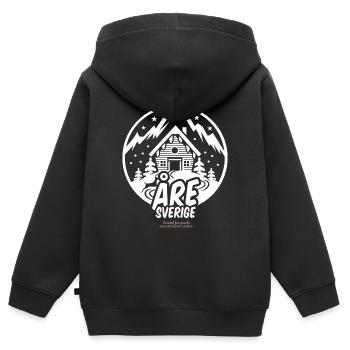 Åre Schweden Skigebiet - Kinder Premium Organic Zip Hoodie - Schwarz - Hinten - AI Model Kid Male (0cm)