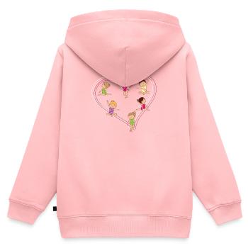 Tumbling & Gymnastics - I love gymnastics - Kids Premium Organic Zip-up Hoodie - rose - Back - AI Model Kid Female (0cm)