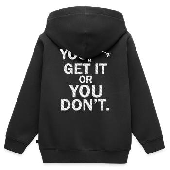 chimie - Sweat Premium à capuche zippé enfant bio - noir - Dos - AI Model Kid Male (0cm)