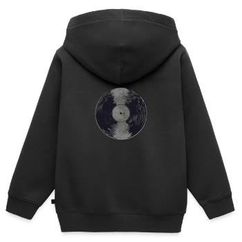 Disques de disques cadeau - Sweat Premium à capuche zippé enfant bio - noir - Dos - AI Model Kid Male (0cm)