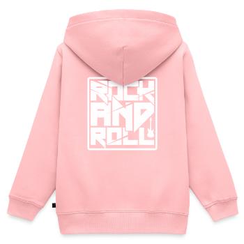Rock and roll - Kids Premium Organic Zip-up Hoodie - rose - Back - AI Model Kid Female (0cm)
