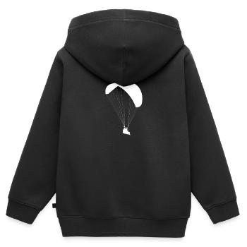 Parapente Parapente - Sweat Premium à capuche zippé enfant bio - noir - Dos - AI Model Kid Male (0cm)