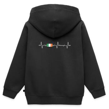 Ireland Irish Irish flag Irish gift - Kids Premium Organic Zip-up Hoodie - black - Back - AI Model Kid Male (0cm)