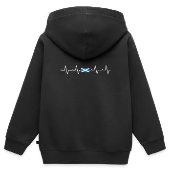 Ecosse Ecosse Pavillon écossais Écossais - Sweat Premium à capuche zippé enfant bio - noir - Dos - AI Model Kid Male (0cm)
