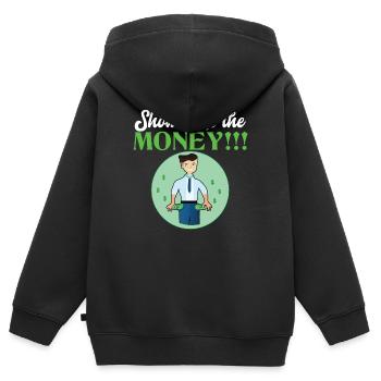 Show Money Design für gut verdienende Berufstätige - Kinder Premium Organic Zip Hoodie - Schwarz - Hinten - AI Model Kid Male (0cm)