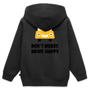 Auto fahren - Kinder Premium Organic Zip Hoodie - Schwarz - Hinten - AI Model Kid Male (0cm)