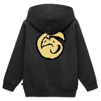 Lieertier schlafen schlafe winterschlaf - Kinder Premium Organic Zip Hoodie - Schwarz - Hinten - AI Model Kid Male (0cm)