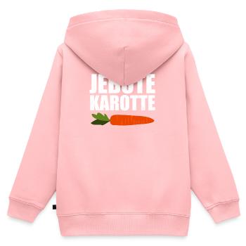Carotte Jebote Yugo Balkans Croatie Yougoslavie - Sweat Premium à capuche zippé enfant bio - rose - Dos - AI Model Kid Female (0cm)