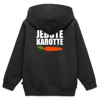 Jebote Karotte Jugo Balkan Kroatien Jugoslawien - Kinder Premium Organic Zip Hoodie - Schwarz - Hinten - AI Model Kid Male (0cm)