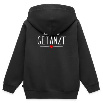 Heute wird getanzt Tanzen Ballerina Festival Tanz - Kinder Premium Organic Zip Hoodie - Schwarz - Hinten - AI Model Kid Male (0cm)