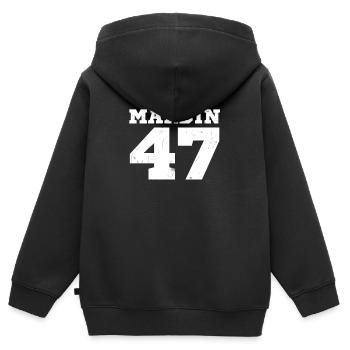 Mardin 47 Türkei Kurdish Türkisch Türke Türkiye - Kinder Premium Organic Zip Hoodie - Schwarz - Hinten - AI Model Kid Male (0cm)