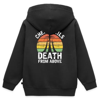 Chemtrails Conspiracy theory Verschwörung Theorie - Kids Premium Organic Zip-up Hoodie - black - Back - AI Model Kid Male (0cm)