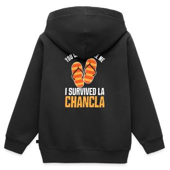 La Chancla Mexikaner Kind Mexiko Mutter Latina - Kinder Premium Organic Zip Hoodie - Schwarz - Hinten - AI Model Kid Male (0cm)